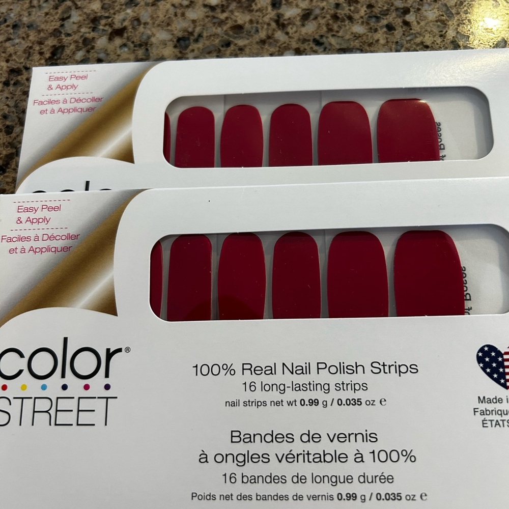Color Street Red Nail Polish Strips- 2 Bed of Roses packages